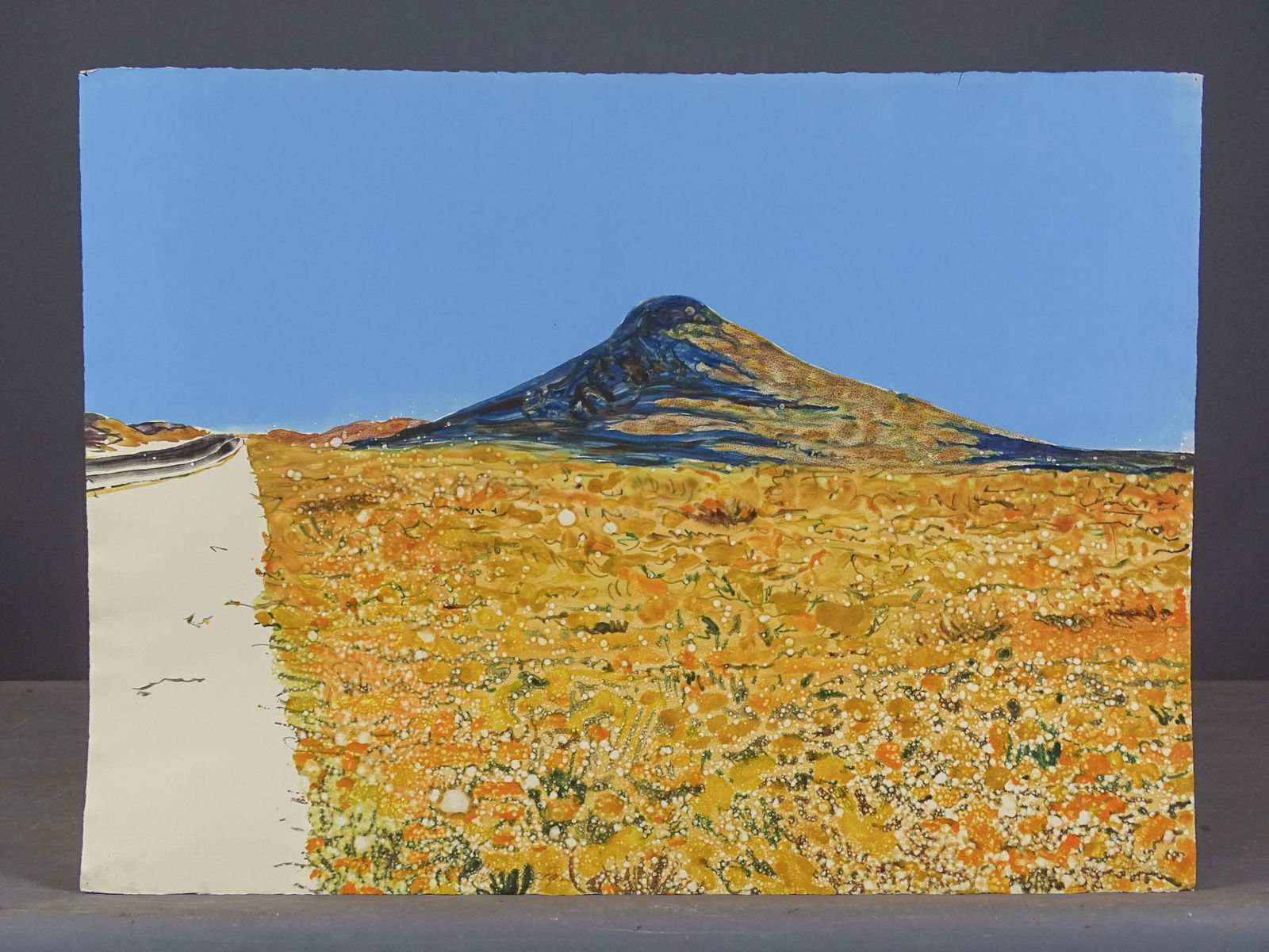 John Hogan Painting: Painting, oil on paper. John Hogan, C. 1980s (signed LRC). Unframed 22" x 29 1/2".