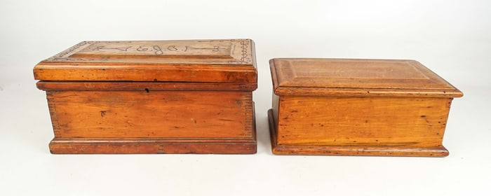 Lot (2) 19th c. Boxes
