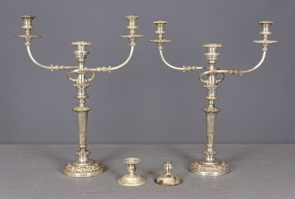 Pair Silverplate Candelabra