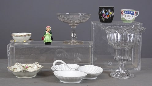 Glass and Porcelains Lot