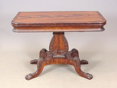 19th c. Empire Card Table