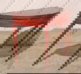 Hepplewhite Game Table: 19th c. Hepplewhite mahogany game table. 36" W., 17 3/4" D., 28 1/2" Ht..