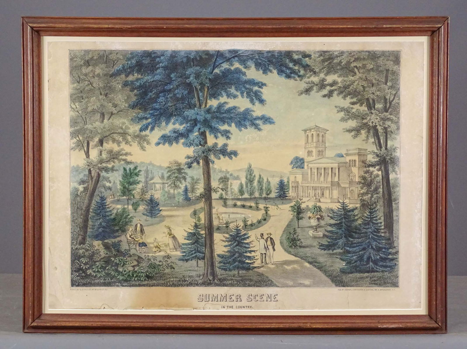 19th c. Print "SUMMER SCENE" (1 of 8)