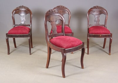 Set of (4) 19th c. Empire Chairs