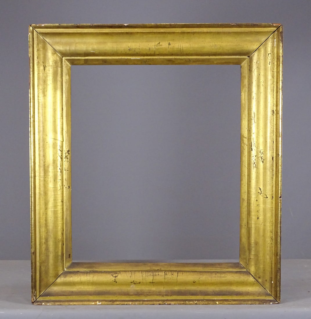 19th c. Greek Revival Frame: 19th c. Greek Revival frame. Sight size 27 3/4" x 23 1/2", rabbet size 30 1/4" x 26 3/8", overall 38 1/2" x 34".