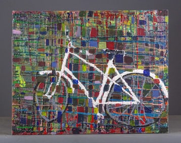 Modernist Bicycle Painting