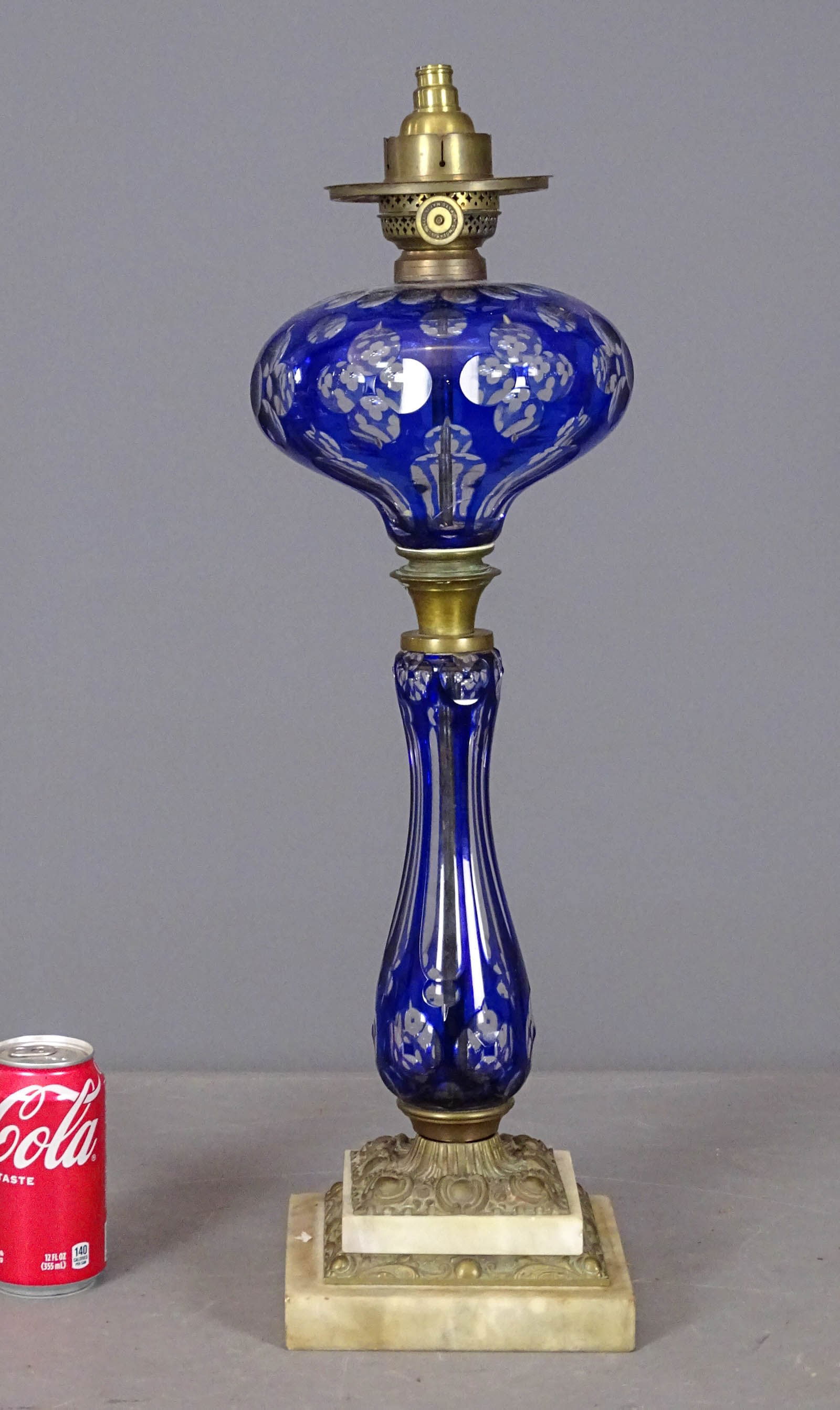 19th c. Sandwich Glass Lamp (1 of 6)