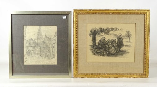 Two 19th c. Original Drawings