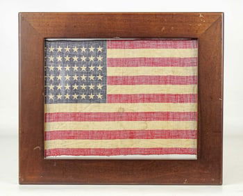 Early Framed 48 Star American Flag
