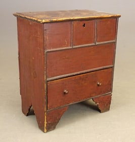18th c. Paneled Lift Top Blanket Chest