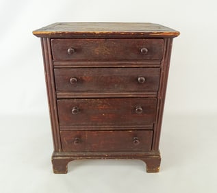 19th c. Table Top Chest of Drawers