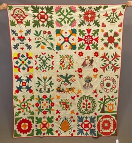 19th c. Album Quilt Top