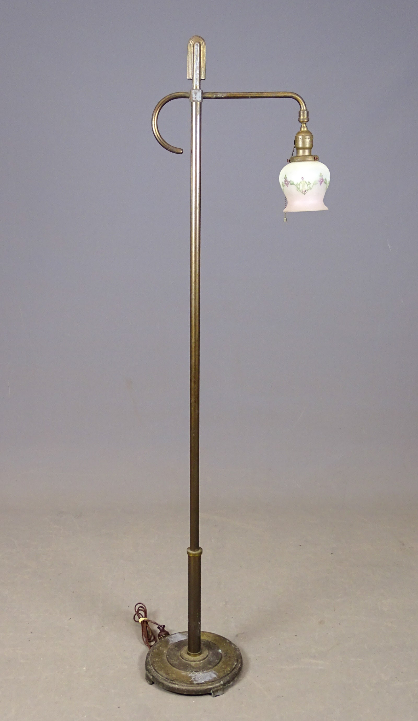 Art Deco Floor Lamp: Art Deco floor lamp. 58" Ht..