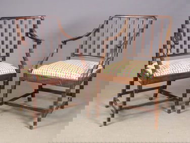 Pair Hepplewhite Armchairs