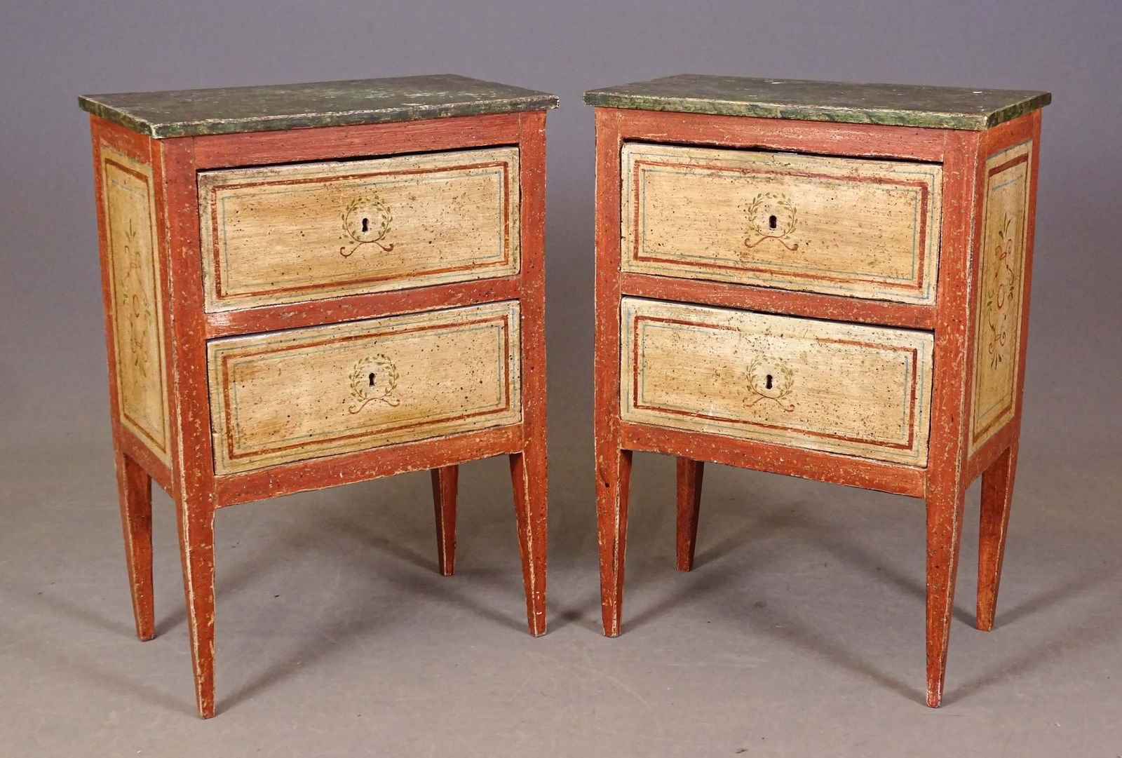 Pair 19th c. Continental Painted Stands (1 of 9)