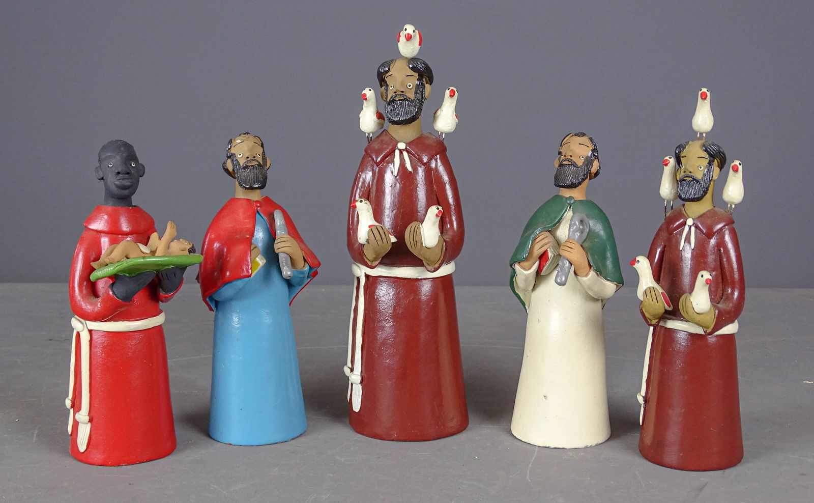 Lot of (5) Clay Figurines (1 of 12)