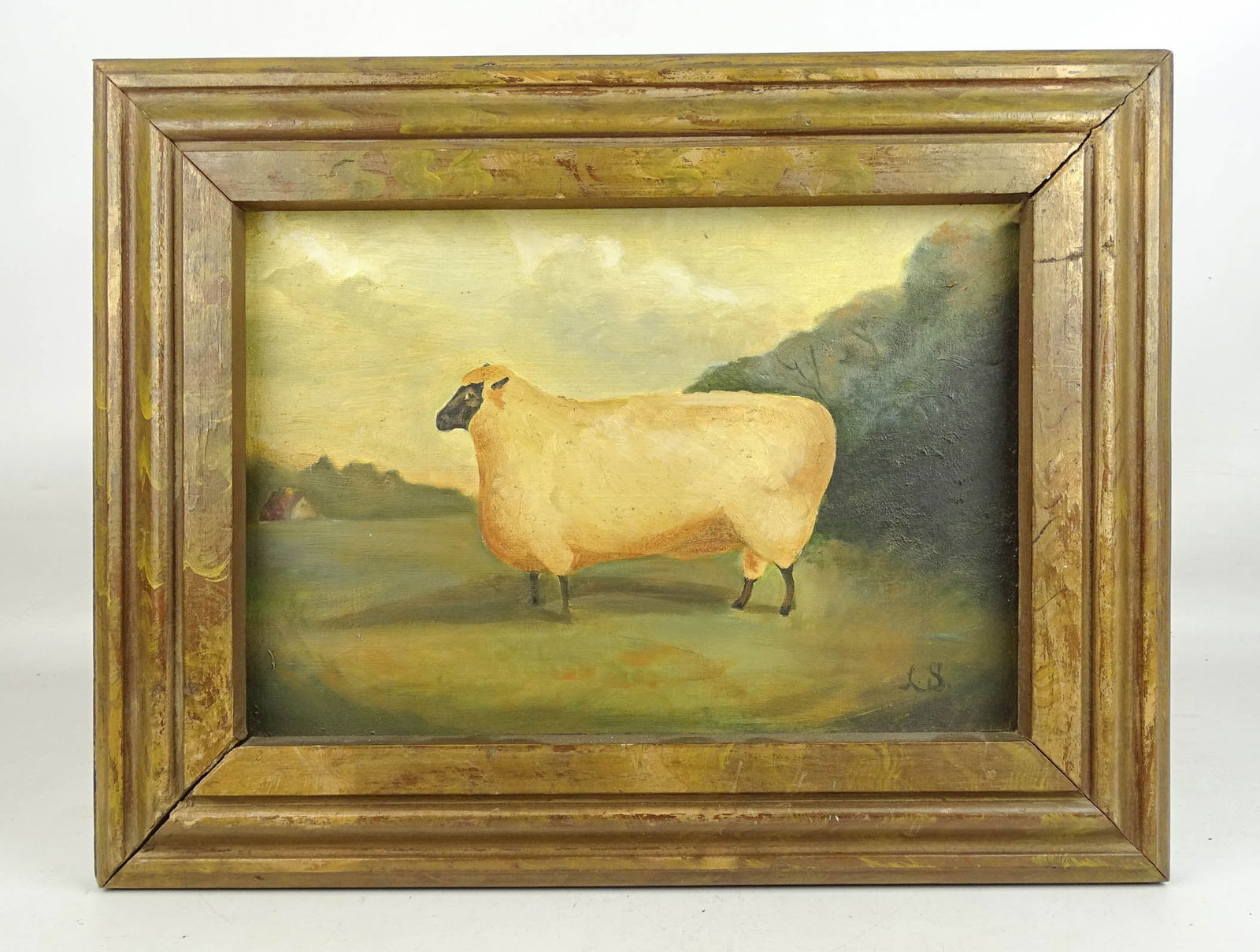 Folk Art Sheep Portrait (1 of 5)
