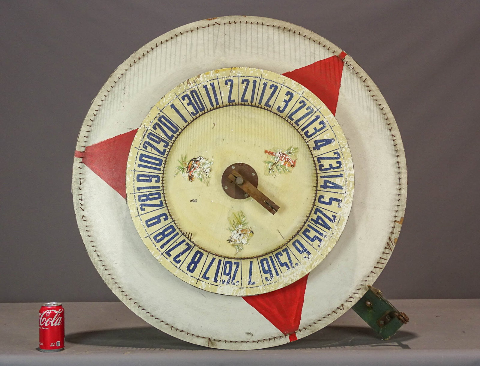 Game Wheel: Carnival game wheel, 36" D.