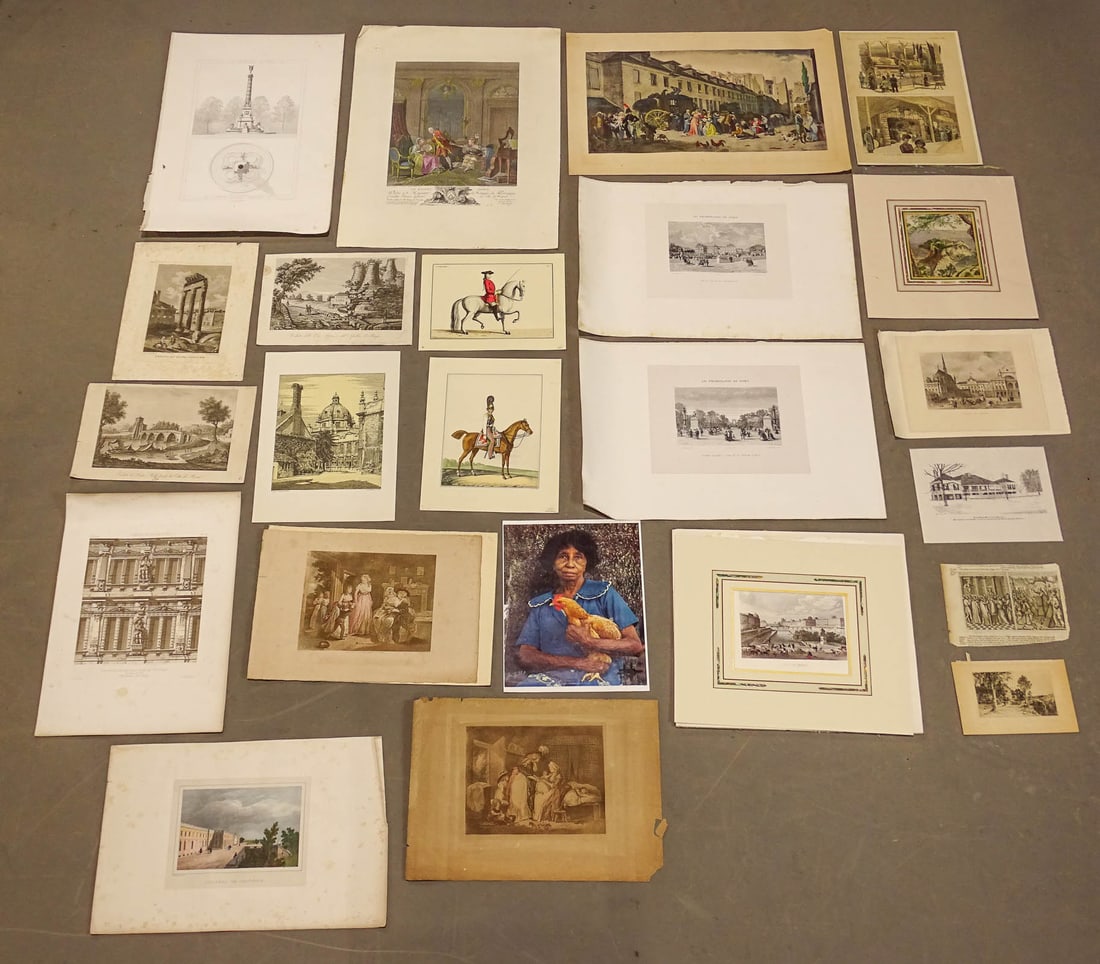 Lot of Early Continental Loose Prints (1 of 20)