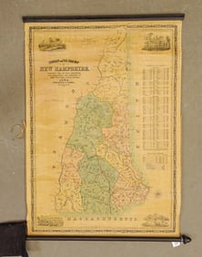 New Hampshire Wall Map 1854