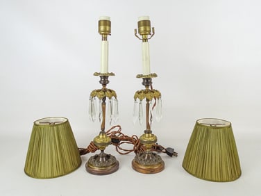 Pair of Brass Table Lamps