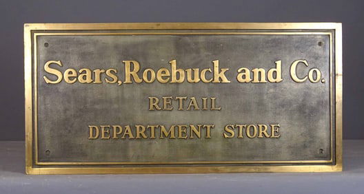 C. 1900's Sears & Roebuck Bronze Sign