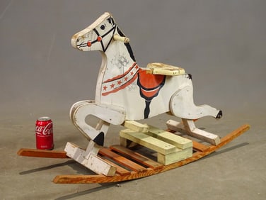Vintage Wooden Rocking Horse