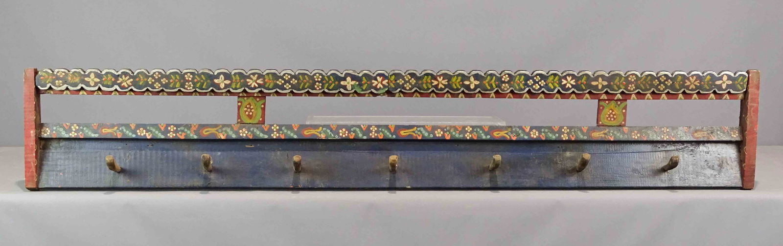 19th c. Wooden Wall Rack (1 of 5)