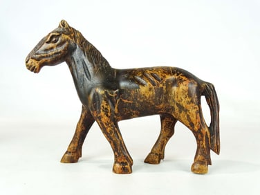 Folk Art Carved Horse