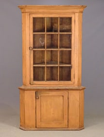 19th c. Corner Cupboard
