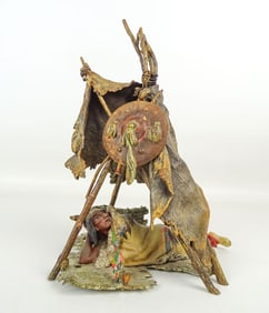 Franz Berman Vienna Bronze American Indian