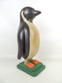 Folk Art Carved Penguin