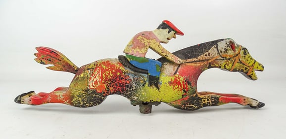 Horse and Jockey Carving