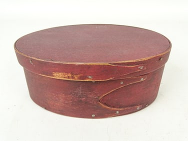 19th c. Shaker Oval Sewing Box