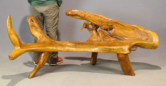 Free Form Wooden Bench
