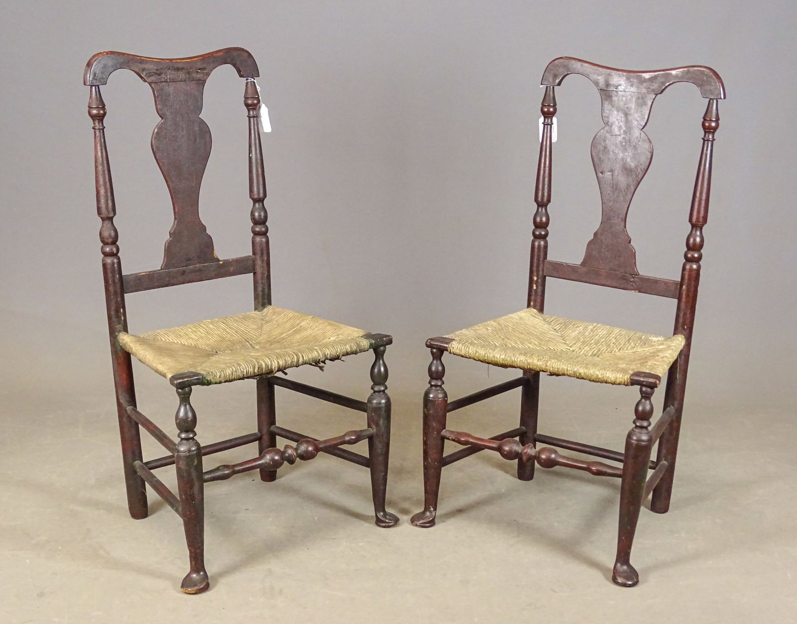 Pair Queen Anne Chairs (1 of 7)