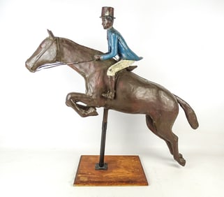 Jockey on Horse Weathervane