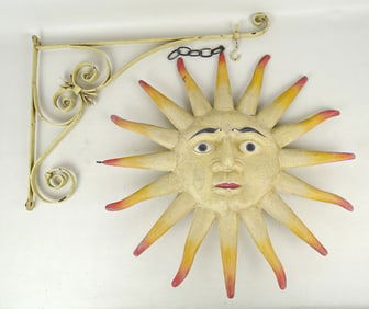 Tin Sun Face Sign