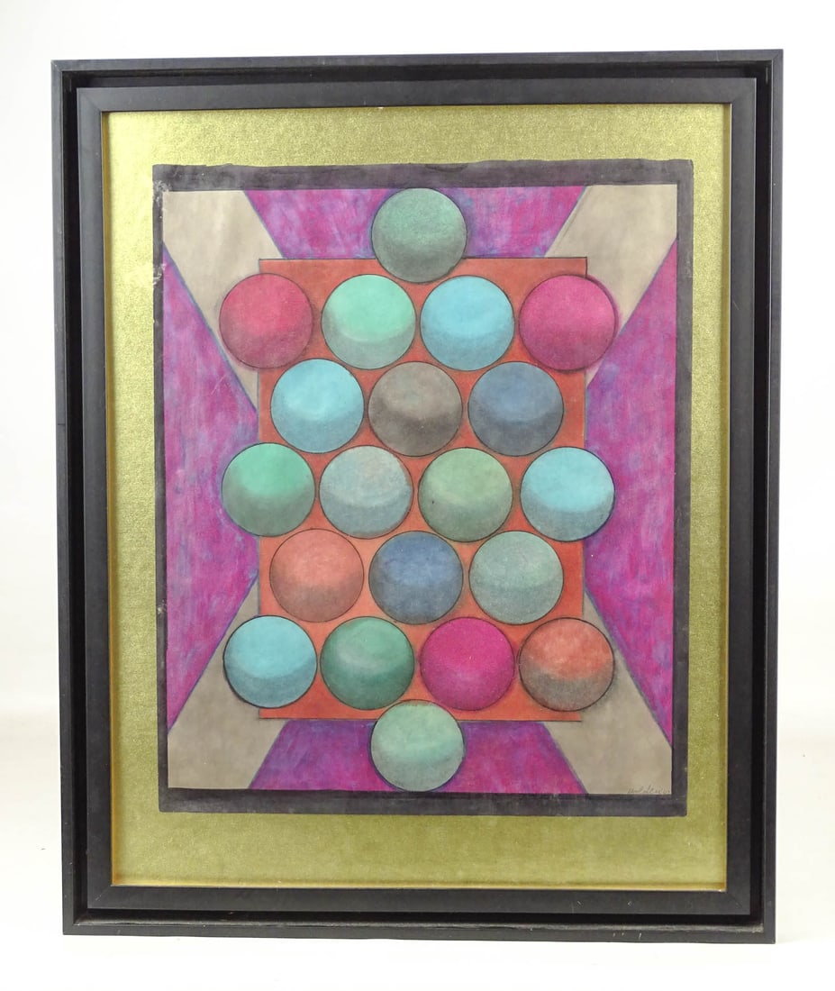 Modernist Watercolor Signed Holden (1 of 6)