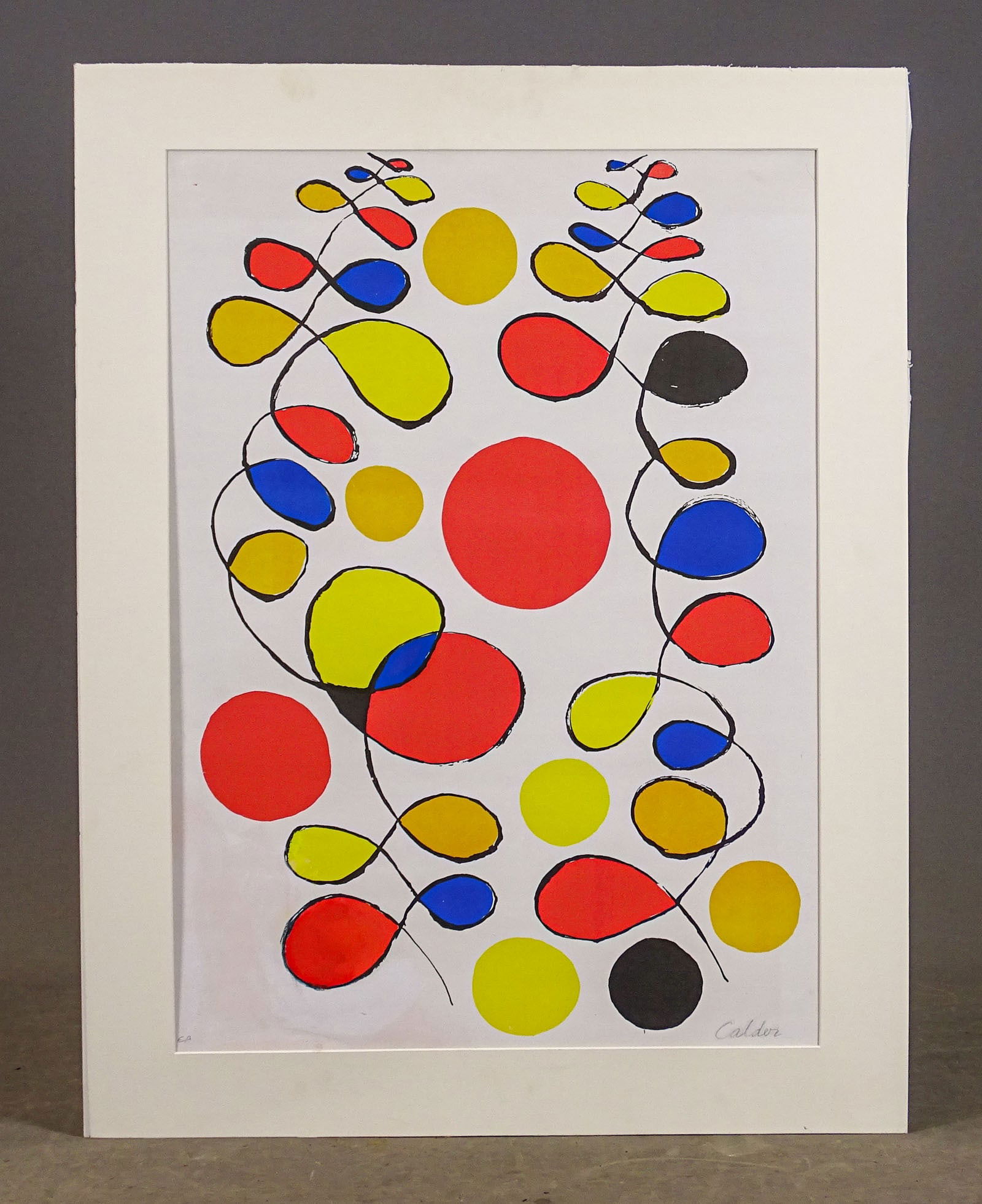 Style of Alexander Calder (1898-1976): Style of Alexander Calder (1898-1976), lithgraph. Unframed. Bears the signature of the artist. 30 3/4" x 22 1/2".