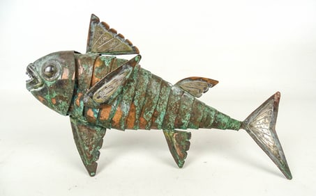 Copper Fish Sculpture