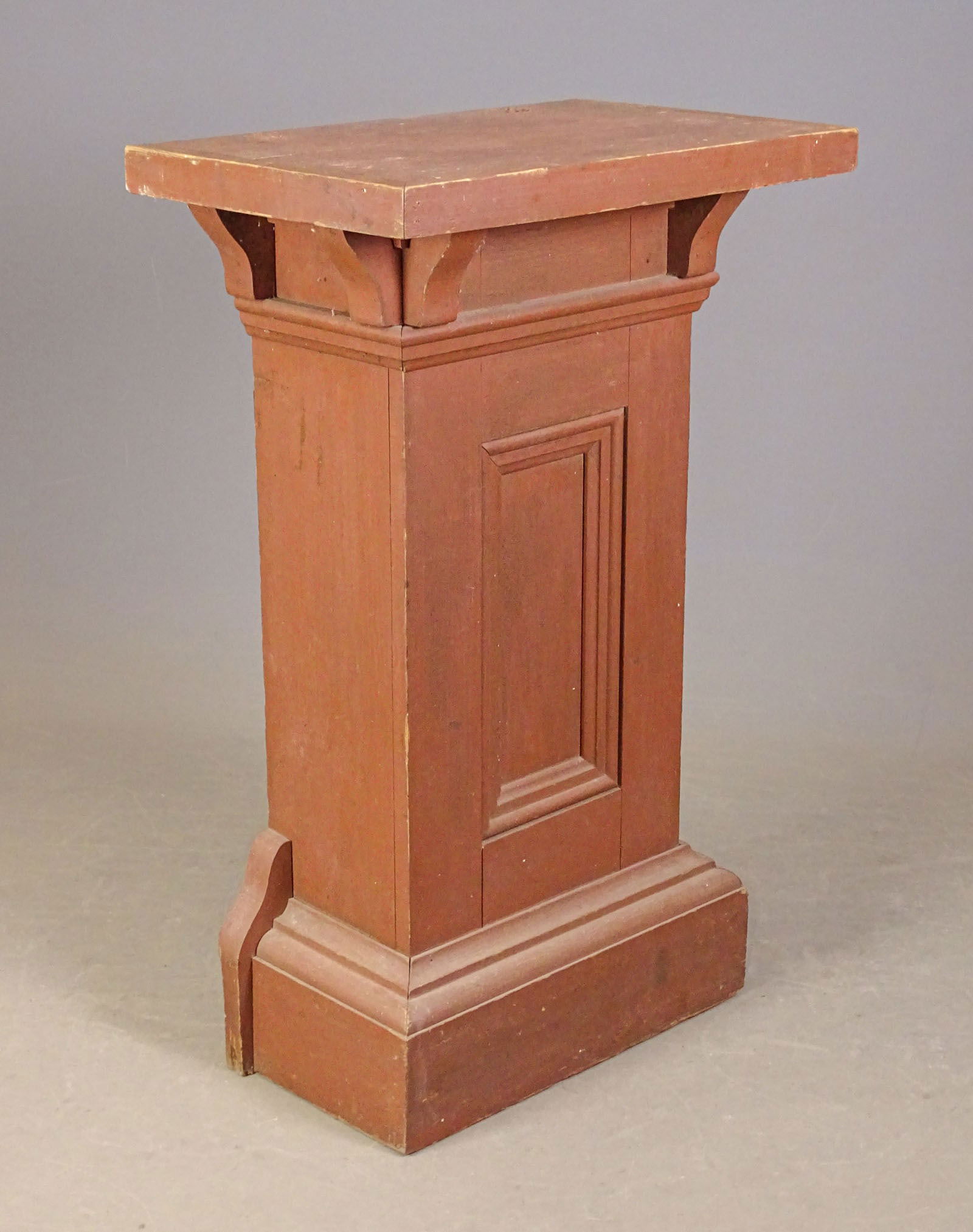 19th c. Lecturn Pedestle: 19th c. painted lecturn pedestle. 25" x 15 1/2" x 39 1/2" Ht..