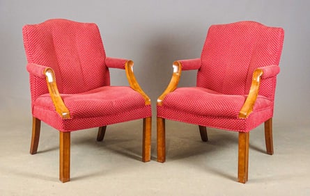 Pair Camel Back Chairs