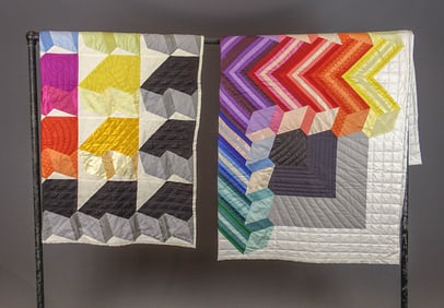 Pair of Contemporary Quilts