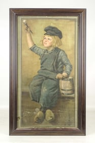 Early Dutch Boy Paint Framed Advertising