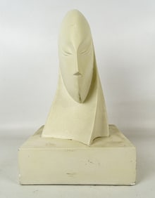 Vintage Plaster Head Sculpture