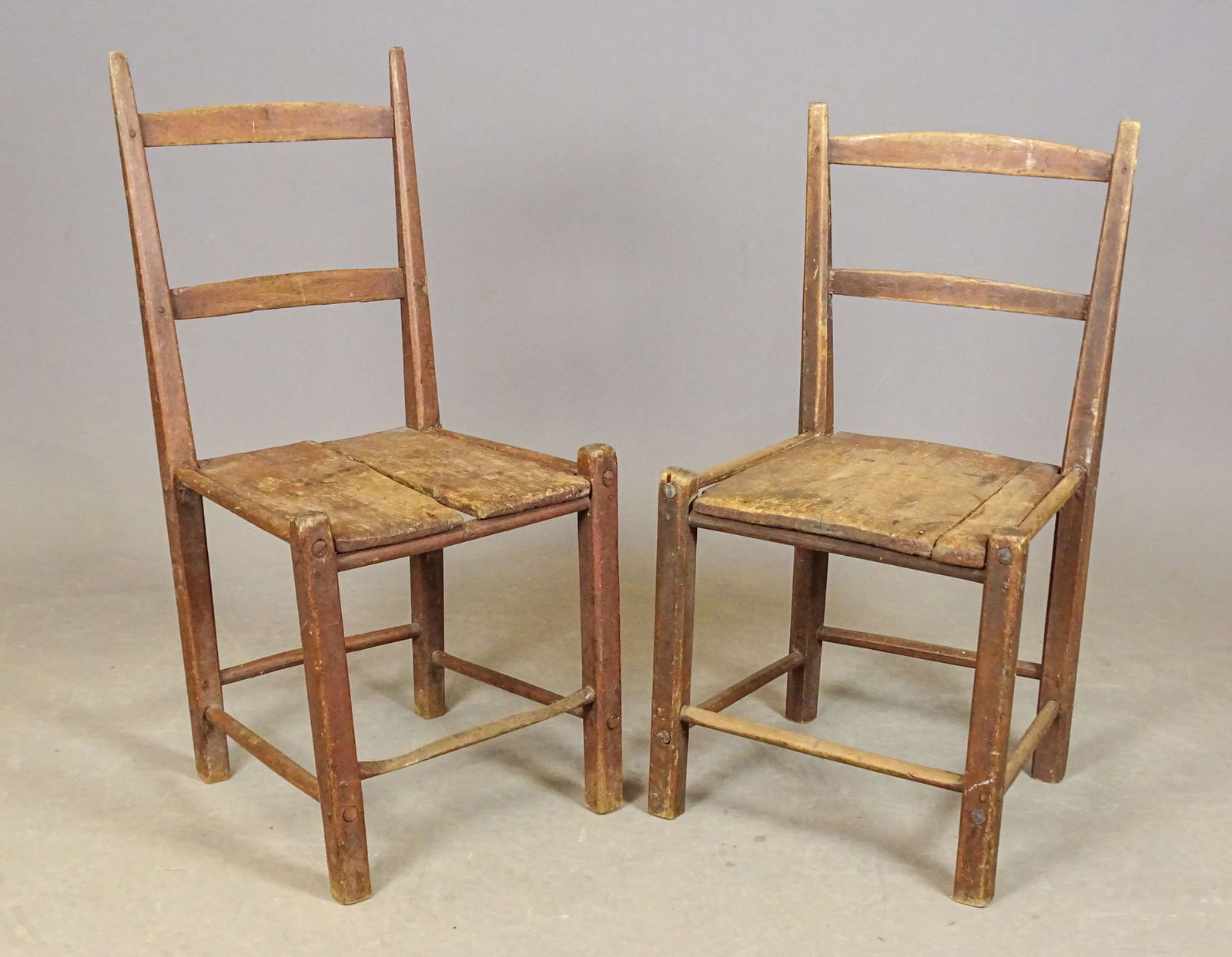 Pair 18th c. Canadian Chairs (1 of 5)