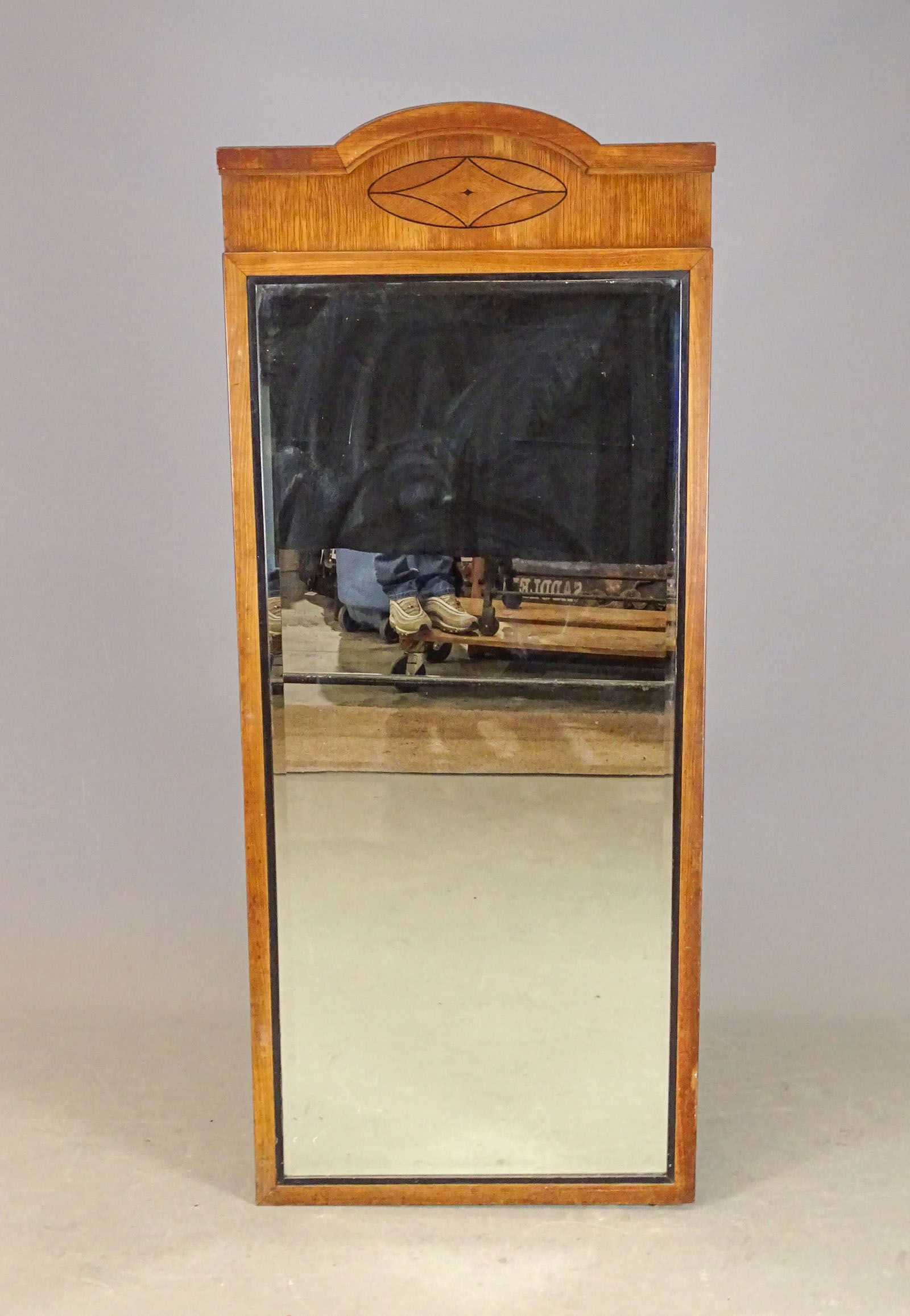 Beveled Wall Mirror: Beveled wall mirror. 68" x 28".