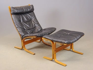 Mid Century Norway Chair & Ottoman