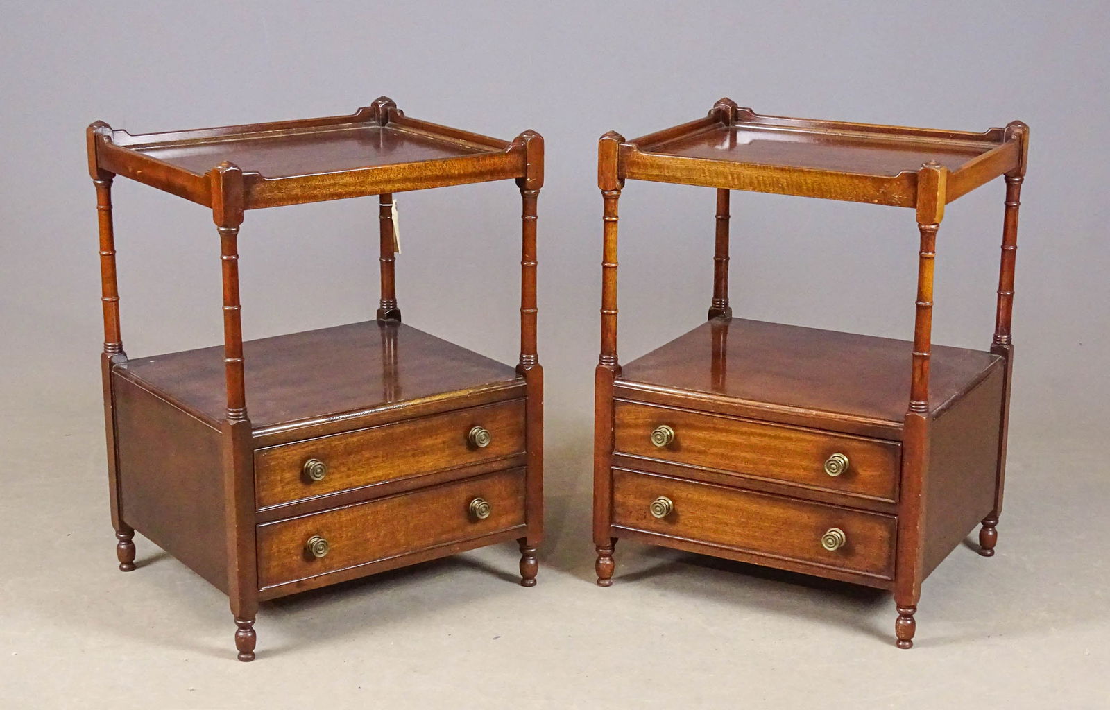 Pair Mahogany End Tables (1 of 6)